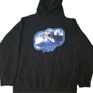 Vintage WRV Wave Riding Vehicles Hoodie Size Large Surfwear USA Made Center Logo